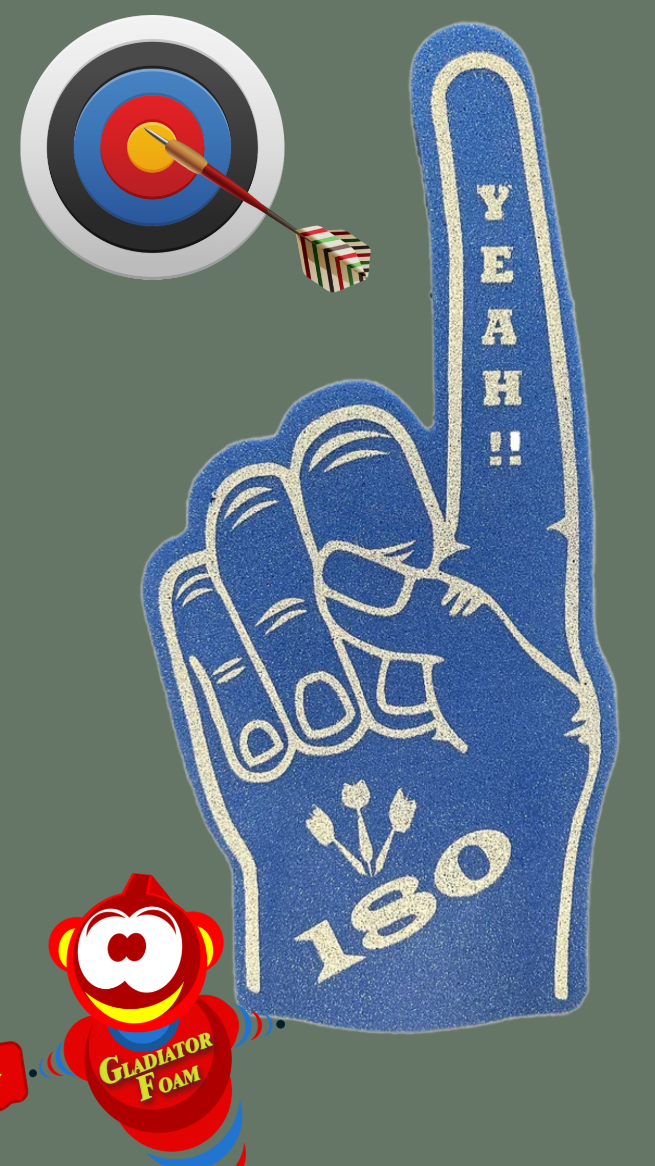 Darts 180 Foam Hand