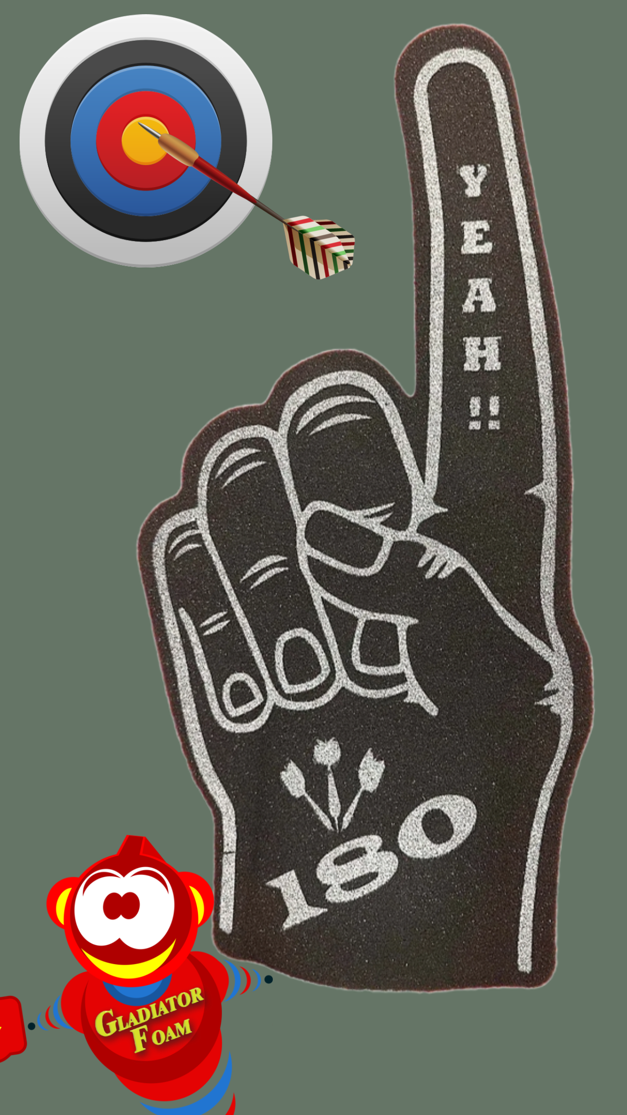 Darts 180 Foam Hand