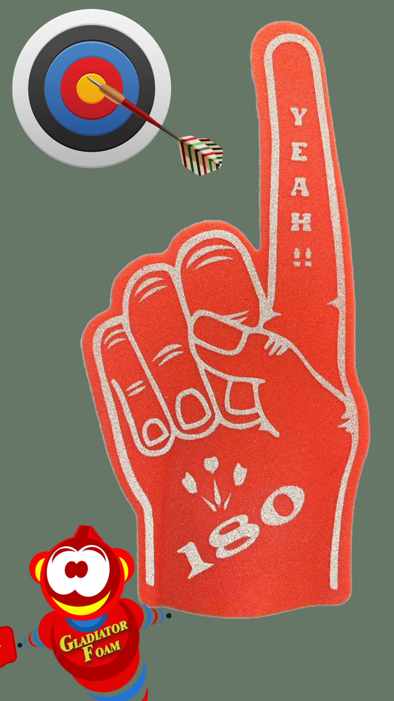 Darts 180 Foam Hand