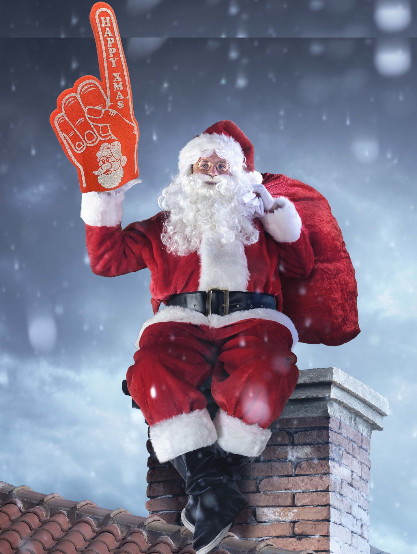 Happy Xmas Foam Hand