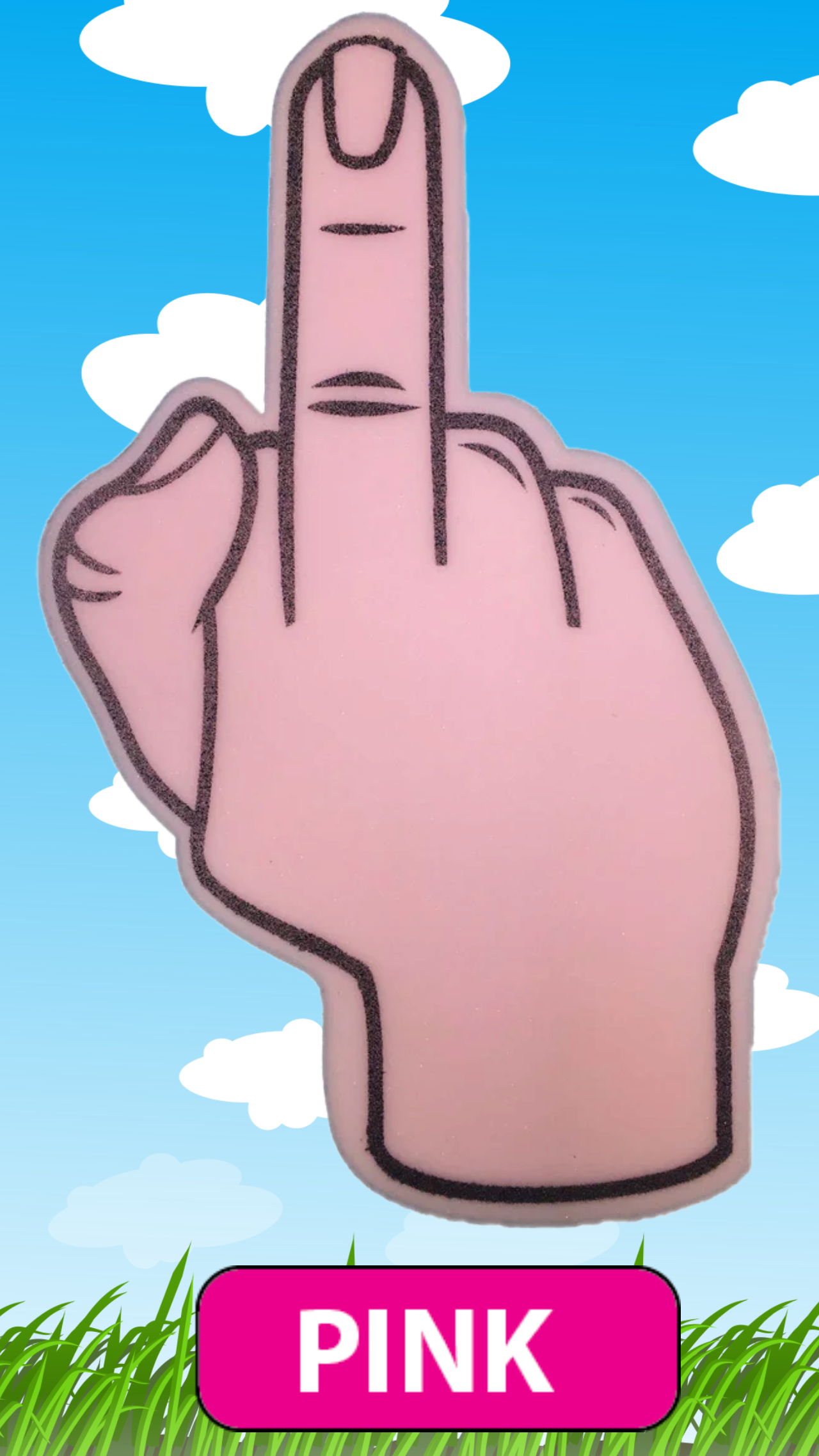 The Middle Foam Finger.