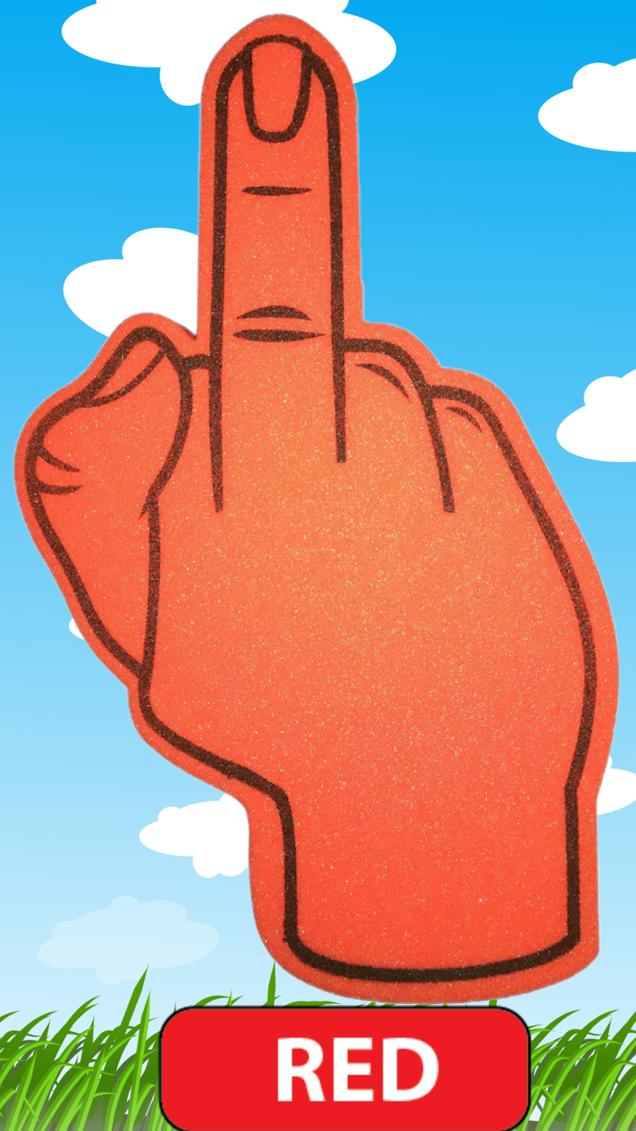 The Middle Foam Finger.