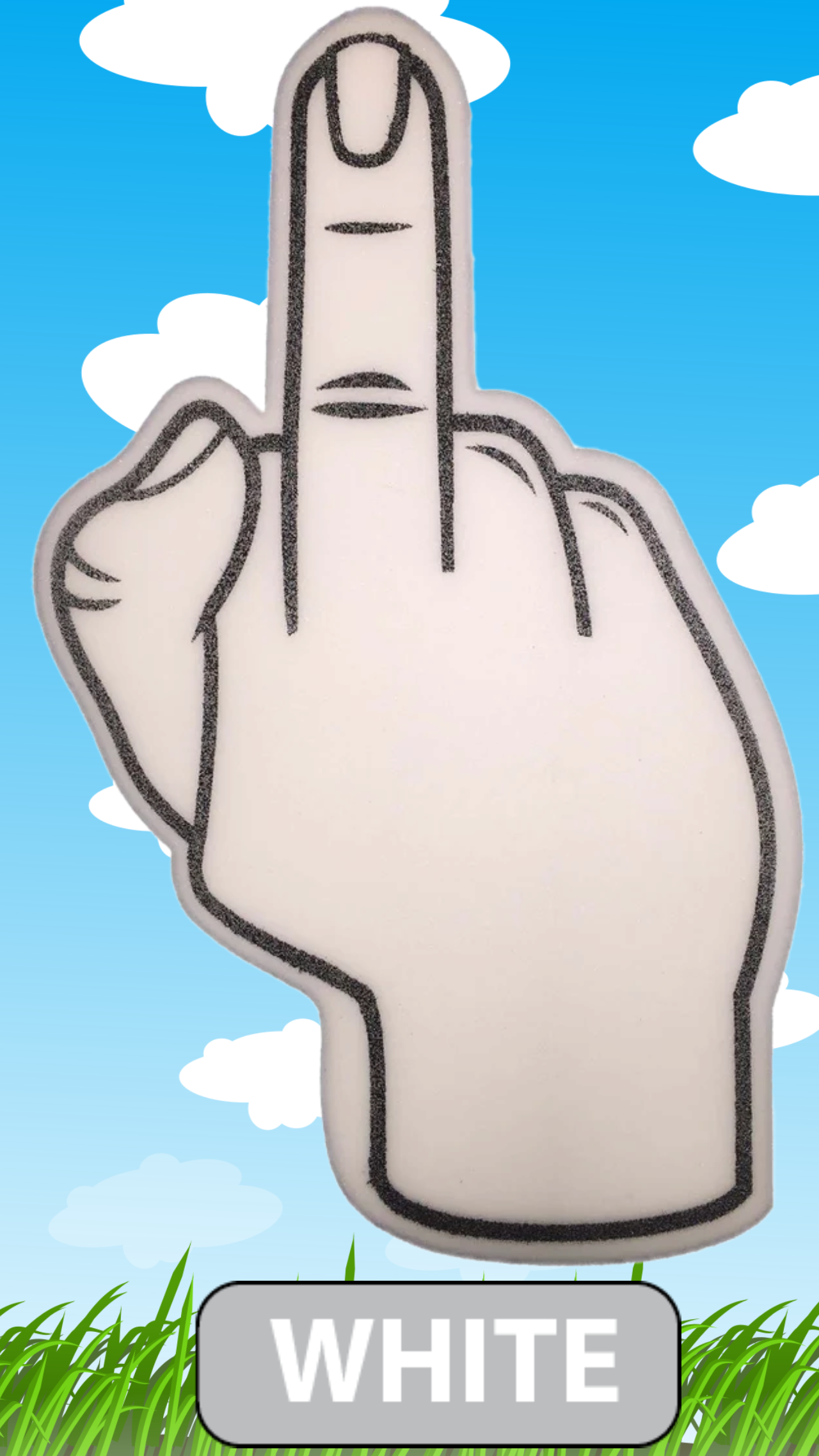 The Middle Foam Finger.