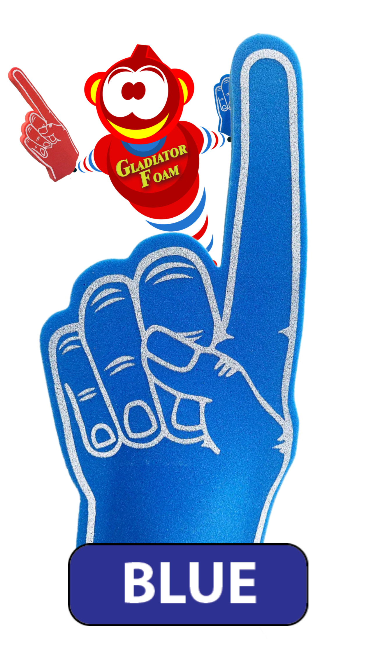 Small Palm Printed Wavy Foam Hand