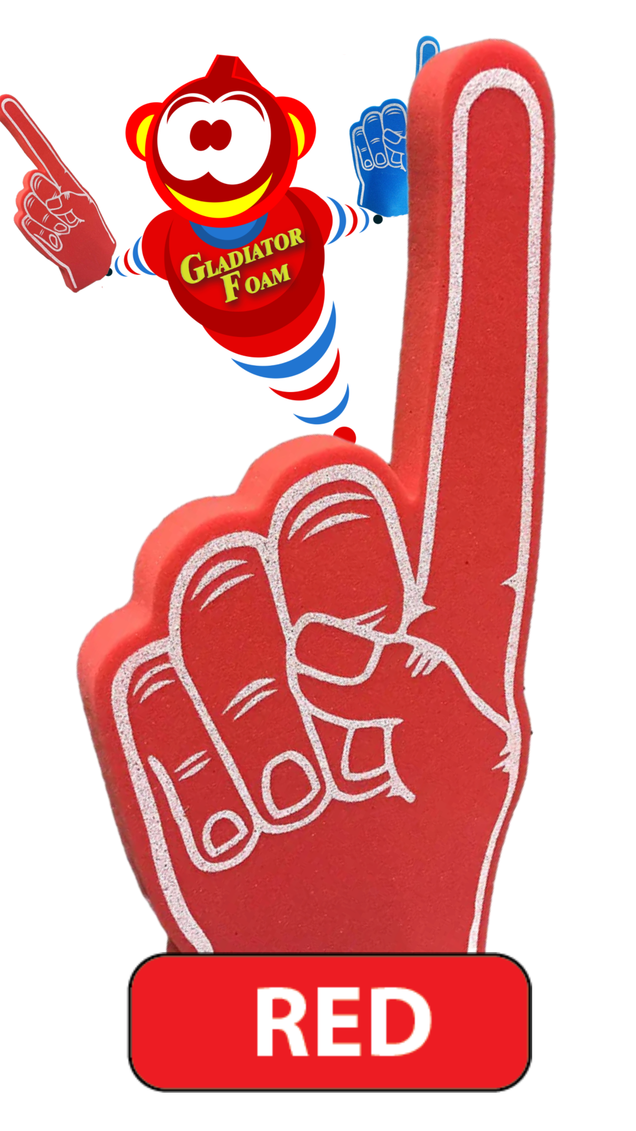 Small Palm Printed Wavy Foam Hand