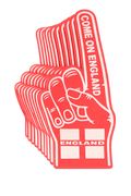 Come On England Foam Pointy Finger Red Pack of 10 | Giant 56cm Football Supporter Hands | UK Made