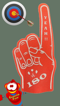 Darts 180 Foam Hand