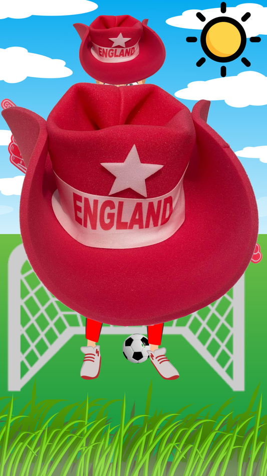 England Supporters Cowboy Foam Hat