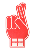 England Foam Hand Fingers Crossed – Giant 56cm Football Supporter Hand