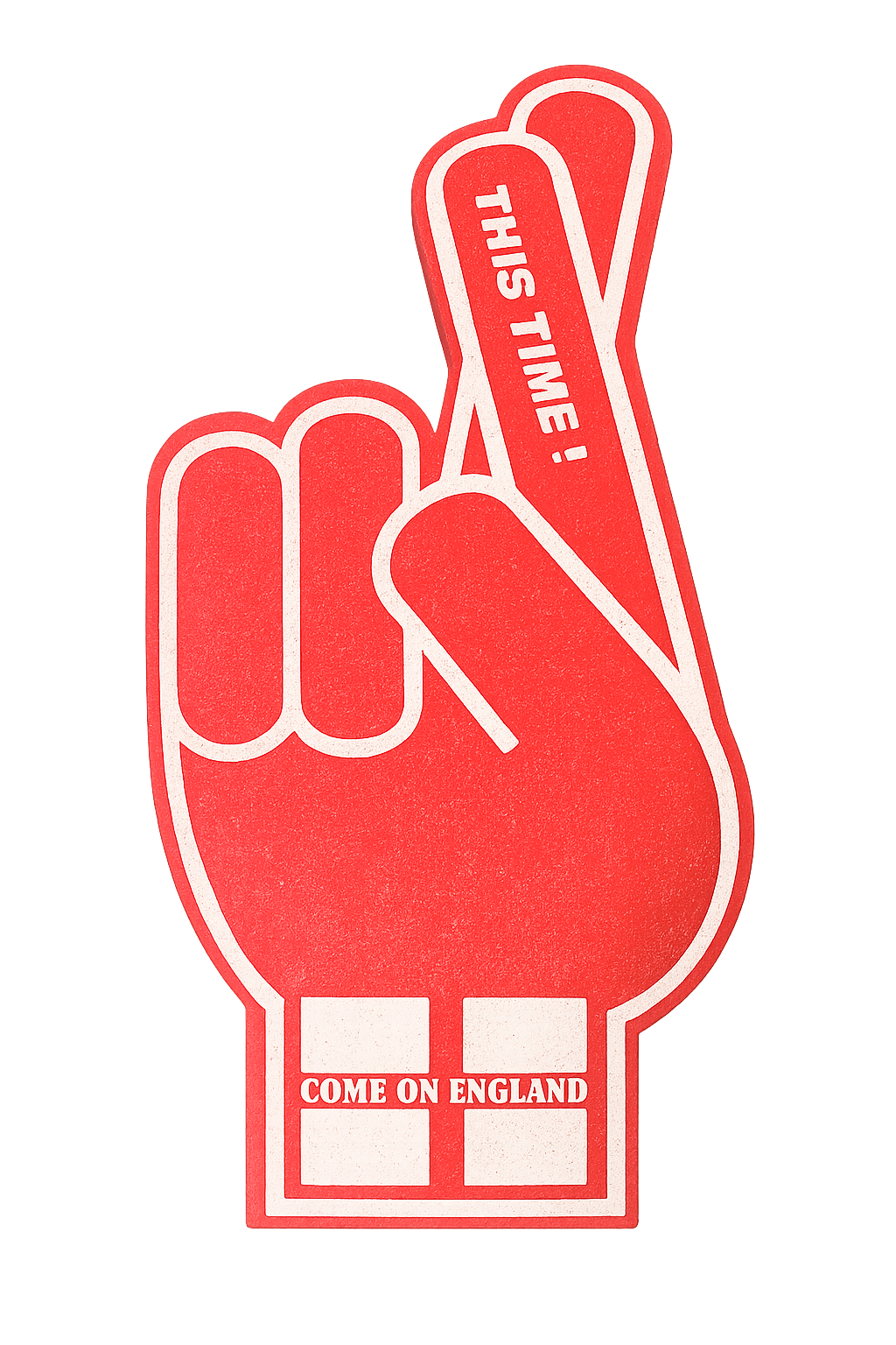 England Foam Hand Fingers Crossed – Giant 56cm Football Supporter Hand
