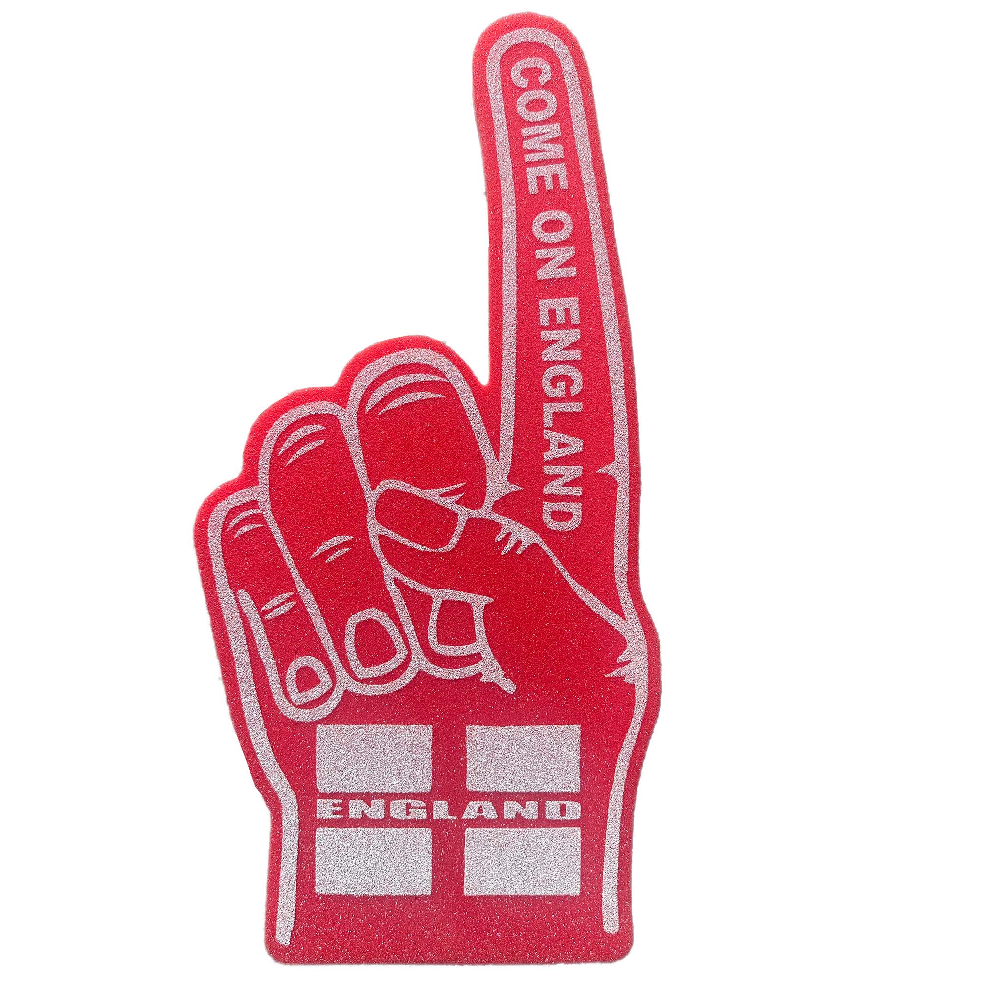 England Foam Finger | Giant 57cm Football Supporter Hand | UK Made Premium Flame-Retardant Foam