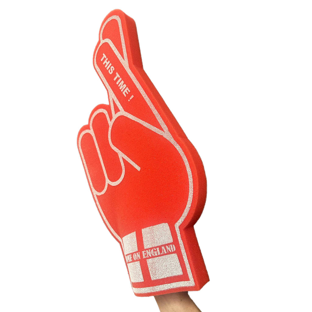 England Foam Hand Fingers Crossed – Giant 56cm Football Supporter Hand