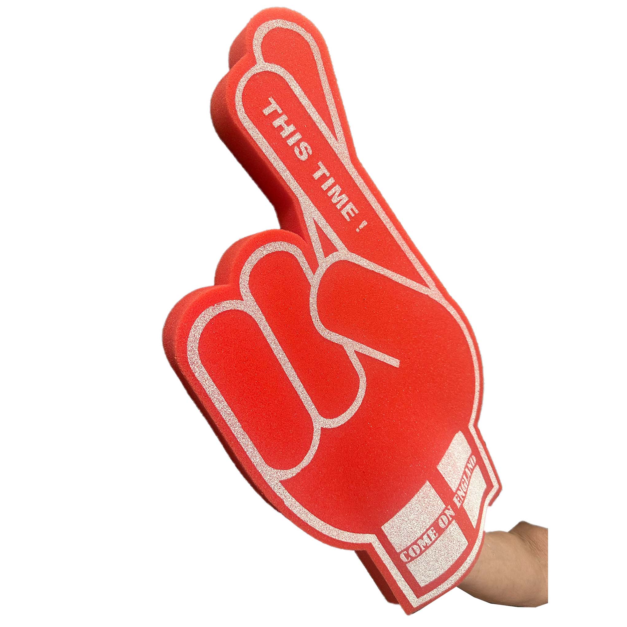 England Foam Hand Fingers Crossed – Giant 56cm Football Supporter Hand